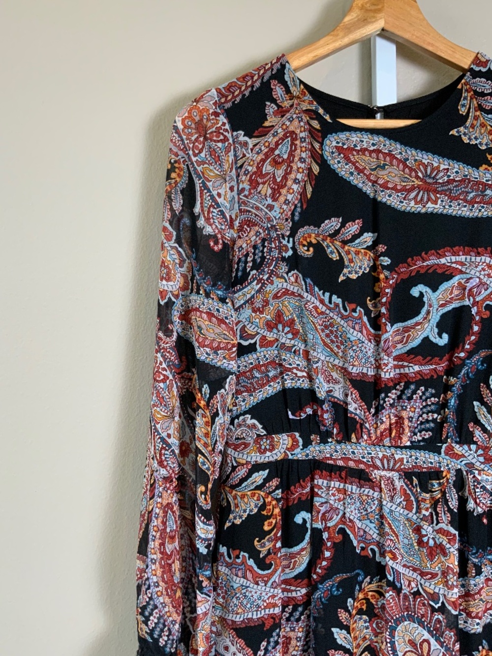 Anthropologie Paisley Long Sleeve Maxi Dress - Picture 7 of 16